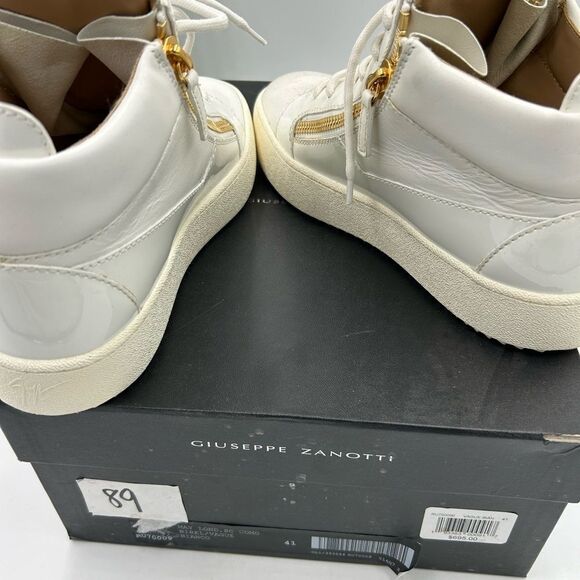 Men’s Giuseppe Zanotti high top leather sneakers size 41 made in Italy - Picture 10 of 11